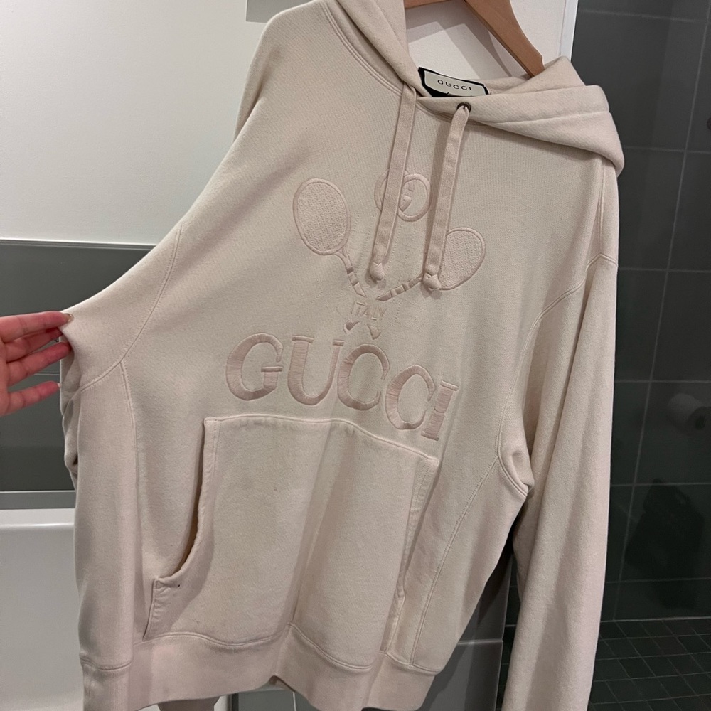 Gucci Tennis Logo Hooded Sweatshirt